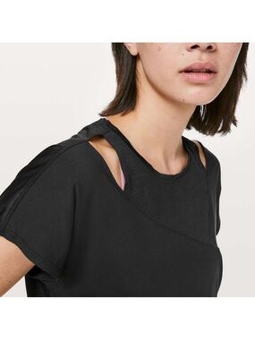 Black Lululemon Cutout Tee